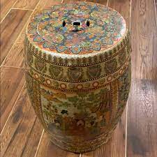 A chinese antique wood rope folding stool 10.6'' h light wood tone ancient chair. Garden Stool Holiday Antique Chinese Garden Stool Poshmark