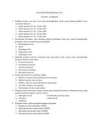 Prinsip promkes pada individu e. Soal Promosi Kesehatan