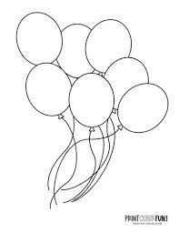 Balloons are so much fun, in any color and for just about any occasion. Party Balloon Coloring Pages Print Color Fun