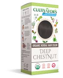 Deep Chestnut Organic Herbal Hair Color Ingredients Henna Indigo Aloe Amla Ziziphus Eucalyptus Turmeric Chamo Herbal Hair Colour Hair Color Herbalism