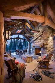 Big Outdoor Space Under Big Sky Mt Locati Architects Log Homes Rustic House Architecture