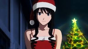 HD wallpaper: Blue-eyed Santa girl, female anime character in santa claus  costume | Wallpaper Flare