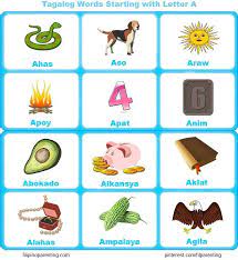 Tagalog Words That Start With A Tagalog Words Tagalog Filipino Words
