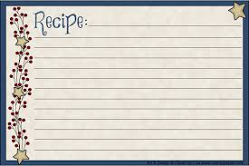 4x6 Stars Berries Recipe Card Click To View Full Size Printable Recipe Cards Recipe Cards Printable Free Recipe Cards