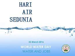 Hari Air Sedunia Adalah Perayaan Yang Ditujukan Sebagai Usaha Usaha Menarik Perhatian Publik Akan Pentingnya Air Bersih D World Water Day Water Day World Water