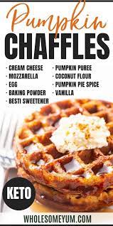 The Best Keto Pumpkin Chaffles Recipe Recipes Waffle Maker Recipes Keto Recipes Easy