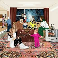 la imagen puede contener una o varias personas e interior girly art family drawing girl drawing sketches