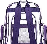 Amazon.com: MGgear Venta al por mayor Caja a granel Paquete de 20 mochila  transparente con ribete de color, púrpura, transparente, (Clear / Purple),  ...