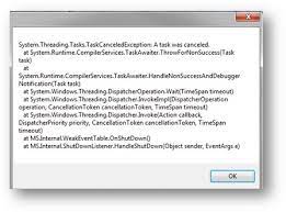 System Threading Task Error Tekla User Assistance
