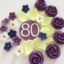 Finding something to mark the occasion might be difficult, or it might not. 80th Birthday Sugar Flowers Edible Cake Decorations