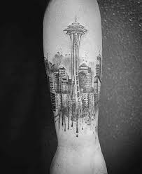 We provide the best price tattoos and give you high quality tattoo work from the best las vegas watercolor tattoo artists. 30 Seattle Skyline Tattoo Designs For Men City Ink Ideas