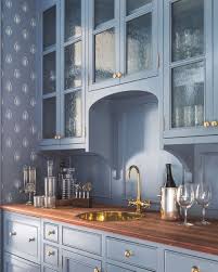 Blue Lacquered Cabinetry By Innovative Casework Sets This Butler S Pantry Apart And Lends To Th Luxury Kitchen Design Kitchen Inspirations Blue Kitchen Designs