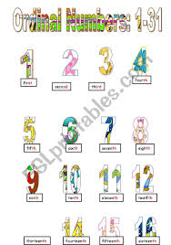 We did not find results for: Ordinal Numbers Poster 1 31 Esl Worksheet By Liati