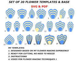 Giant Digital Paper Flower Template Svg Dxf Pdf Png Large Etsy Flower Template Paper Flower Patterns Flower Petal Template