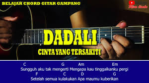 Dadali Cinta Yang Tersakiti Tutorial Chord Gitar Versi Mudah Youtube