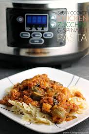 Make This Chicken Zucchini And Spinach Right In The Slow Cooker Eat It Alone Or Spooned O Slow Cooker Chicken Delicious Slow Cooker Recipes Chicken Zucchini