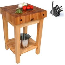 Shop wayfair for all the best john boos kitchen islands & carts. John Boos Butcher Block 24x24 Table And Henckels 13 Piece Knife Block Set Transitional Kitchen Islands And Kitchen Carts By The Country Butler Houzz