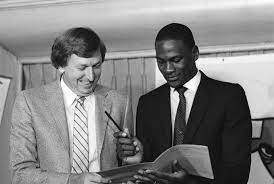 Michael jordan during the draft day Who Was Drafted Before Michael Jordan In The 1984 Nba Draft