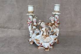 However, dresden porcelain refers more to an artistic movement than a particular porcelain company Antique German Porcelain Figurines Bohemian Or Dresden China Basket Candlesticks
