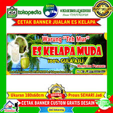 Ide nama cafe, restoran, rumah makan, warung mie ayam bakso, kedai kopi yang bagus menurut islam, keren, unik, lucu, kekinian, nyeleneh & menarik. Jual Spanduk Warung Jualan Es Kelapa Muda Cetak Spanduk Banner Free Desain Kab Jombang Cah Rantau Tokopedia