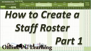 But making or choosing the best 24 7 shift schedule template excel when you have a couple of data, you can use spreadsheets not just to save this data but additionally to control and carry out analytical processing. Excel Roster Create A Staff Roster Roster Excel Online Pc Learning