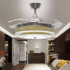 Blue Rs Lighting Led Invisible Ceiling Fan Lights 42 Inch Blue Pirate Ship Steering Wheel Retractable Ceiling Fan Chandelier For Living Room Bedroom Dining Room Ceiling Fan Lamp Ceiling Fans