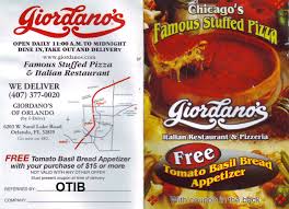 Giordano Coupons Free Appetizer Restaurant Coupons Appetizers