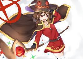 aliasing bandage blush brown eyes brown hair cape dress gloves hat kono subarashii sekai ni shukufuku wo megumin mir anime world pictures wonders of the world
