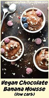 This Minimalist 4 Ingredient Vegan Chocolate Tofu Mousse With Banana Is A Delicious Super Si Vegan Chocolate Recipes Healthy Dessert Recipes Healthy Chocolate
