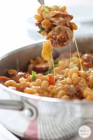 The fun begins in the kitchen. Chicken Apple Sausage One Pan Pasta