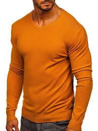 Here are some ideas for chic men ouftis with with white sweater, jeans and white sneakers. Men S V Neck Sweater Camel Bolf Yy03 Camel