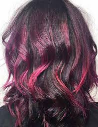 This the most popular shade of plum as it looks richer and brighter than most other cooler my hair is dyed black and its short length i want to dye it a wine red how can i get the black out without bleaching it plz. 20 Pretty Purple Highlights Ideas For Dark Hair