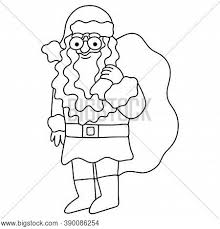 Line art to celebrate the season! Funny Cartoon Santa Vector Photo Free Trial Bigstock