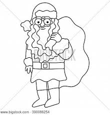 Line art to celebrate the season! Funny Cartoon Santa Vector Photo Free Trial Bigstock