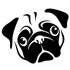 Download Pug Dog Svg Png Jpg Cricut Silhouette Digital File Pugs Vinyl Decals Pug Dog
