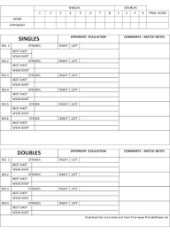 Printable Tennis Score Sheet Tennis Scores Tennis Lessons Tennis Lessons For Kids