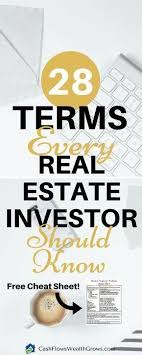 Beginners Guide To Real Estate Investing Terms And Formulas Free Cheat Sheet In 2020 Real Estate Investing Real Estate Investor Investing