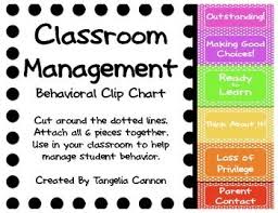 Classroom Management Clip Chart Classroom Behavior