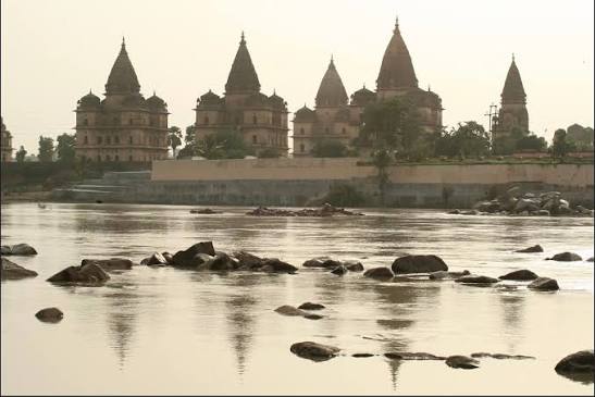 Orchha, as seen from across the river Betwa.
