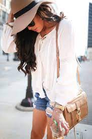 Floppy Hats Boyfriend Shorts Outfits With Hats Fashion Summer Fashion