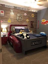 Twin Truck Bed Kids Room Garage Furniture Mancave Decor Car Etsy In 2020 Kids Car Bed Garage Furniture Car Themed Bedrooms