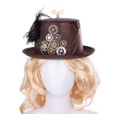 To ensure that i didn't leave my new steampunk guns at any future events, i decided to make two holsters with flaps to attach to a brown belt. Escolourful Steampunk Top Costume Hat With Goggles Black Crow Bird Diy Halloween Costume Props Gears