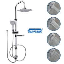 It even fits all standard 1.27 cm bsp shower fittings. Aqualona Aquacapri Spa Shower Column Rigid Riser Kit Chrome Modern Diverter Fnx Bathrooms