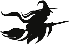 Flying Witch Silhouette Witch Silhouette Halloween Stencils Halloween Silhouettes