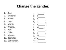Image Result For Gender Nouns Worksheets Atividades