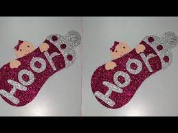 أفكار لزينة سبوع البنات على ببرونة بشكل جديد من ورق الفوم holiday decor christmas stockings decor