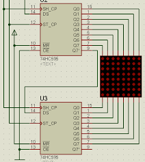 74hc595 Shift Register 8x8 Led Matrix Display Led Matrix Circuit Diagram Matrix