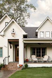 Best trim paint colors with blue paint. The Best White Modern Farmhouse Exterior Paint Colors White Exterior Paint Brick Exterior House Modern Farmhouse Exterior