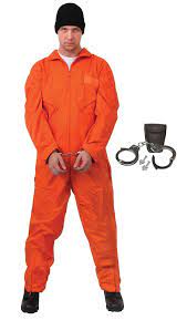 How big is a convict costume at walmart? Adult S Inmate Prisoner Halloween Costume Convict S Uniform And Hand Grunt Force