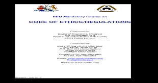 The revised and restructured code of ethics will come into effect in june 2019; Bem Code Of Ethics Regulations Pdf Pdf Document